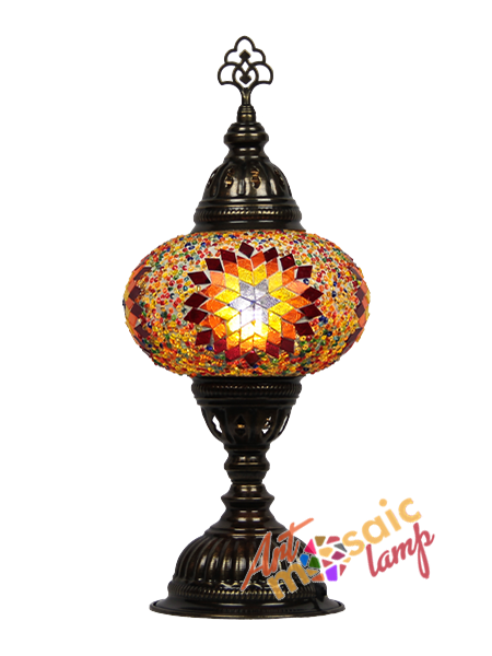 Battery Powered Mosaic Table Lamp 17200