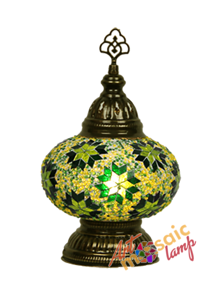 Battery Powered Mosaic Table Lamp 17204