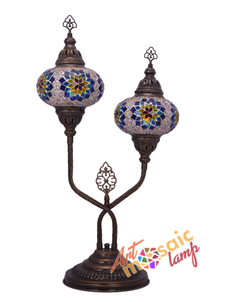 Double Glass Mosaic Table Lamp 17221-X