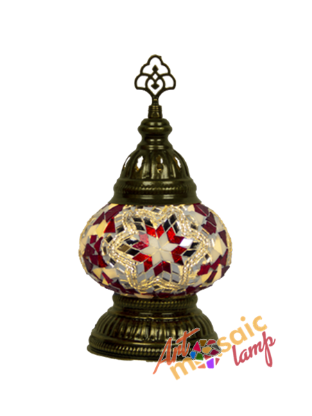 Battery Powered Mosaic Table Lamp 13204